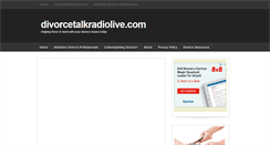 Desktop Screenshot of divorcetalkradiolive.com
