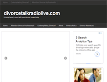 Tablet Screenshot of divorcetalkradiolive.com